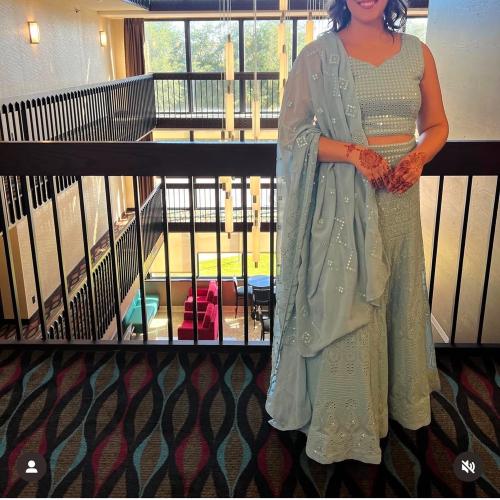 Elegant Blue Women's Dress